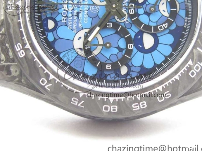 On Daytona Blue Strap Edition Blue DIW Dial Best Carbon A7750 WWF Nylon V2 0122